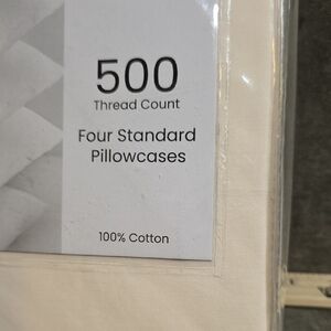 New Beige/Cream  500 Thread Count 100% Cotton Pillowcases